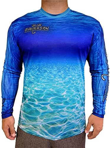 Camisa de pesca de submersão azul
