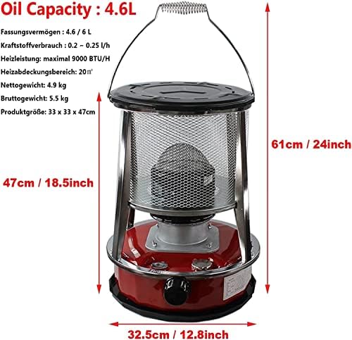 Youyouxi Kerosene fogão para aquecedor de fogão interno, querosene, 2 em 1 aquecedor de petróleo portátil, fogão de acampamento