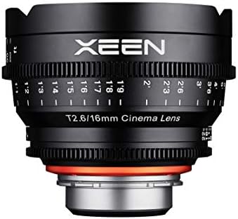 Rokinon Xeen 16mm T2.6 Lente Cine Professional para Canon EF, Black