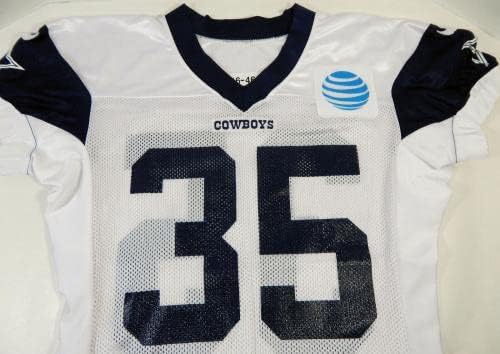 Dallas Cowboys Kavon Frazier 35 Jogo emitido White Practice Jersey 46 10 - Jerseys de jogo NFL não assinado