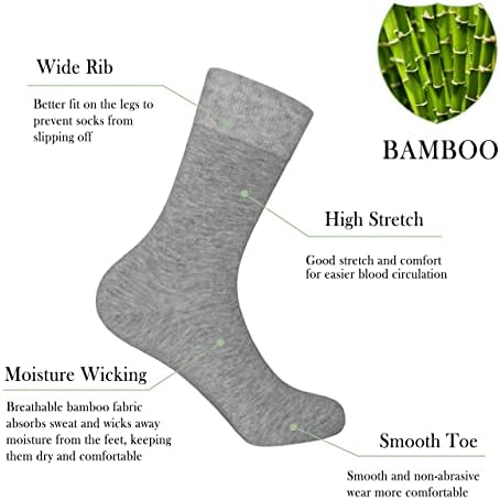 Vestido de bambu serisimple Men meia Crew fino e macio anti -odor meias leves respiráveis ​​conforto fresco meias