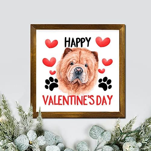 Valentine Red Heart Coração Pet Dog Frame Parede Sinal de parede Feliz dia dos namorados Cães Sinais de quadro Bernese Mountain Dog