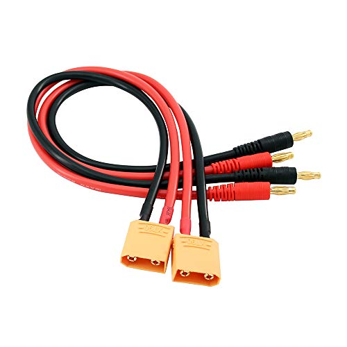 OLIRC 2PCS XT90 Plugue do conector para plugues de banana de 4 mm Cabo do adaptador de chumbo de bateria 12AWG 30cm