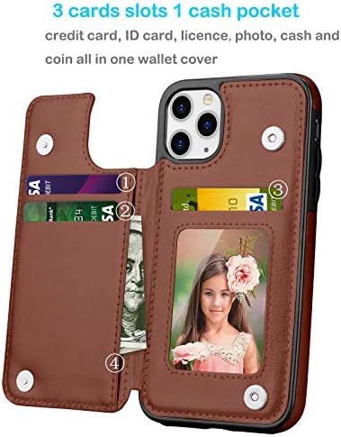 Caixa de carteira minimalista de Tekcoo para iPhone 11 2019 Premium PU Leather Id Id Corrente de Crédito Crédito de Crédito