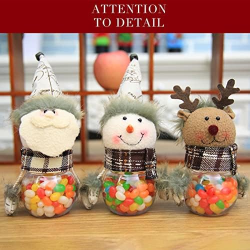 Bolas de Natal grandes de vidro de natal jarra de doces infantil Santa Boneco de neve Santa Caixa de armazenamento de armazenamento