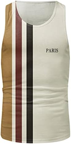 HDDK Mens Summer Tanks Tops de retalhos de retalhos de retalhos sem mangas de praia Esportes de ginástica atlética do Racerback