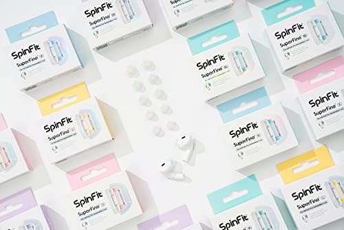 Spinfit Superfine para AirPods Pro Gen 1 e 2 - M - Grade Medical Silicone Patentes Substitui