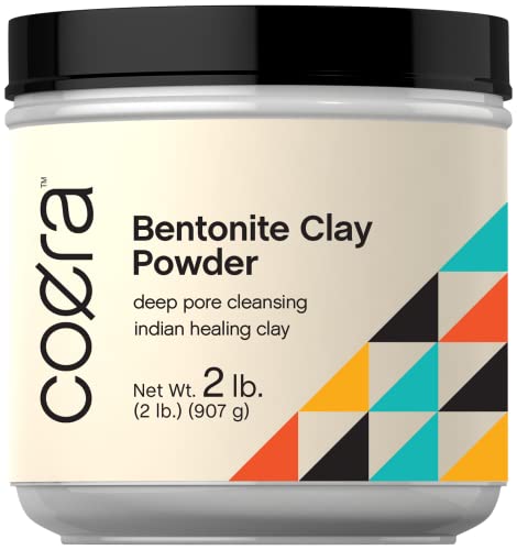 Horbäach Bentonite Clay Powder | 32 oz | Máscara facial de limpeza de poros profundos | Argila de cura indiana