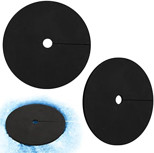 Kathfly 2 PCs Ice Hole Isulador Isolador Segurança Tampa de gelo Projeto Isolado Pesca de gelo Dica, preto