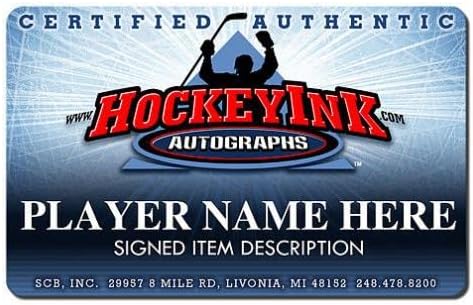 Chris Osgood assinou Detroit Red Wings Puck - inscrição 401 WINS - Pucks NHL autografados