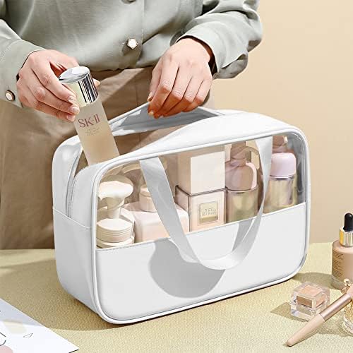 Bolsa de maquiagem clara noozion 3 peças bolsa de higiene pessoal bolsa cosmética portátil Travel Organizador resistente