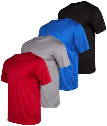 Camiseta atlética masculina ixtreme - 4 pacote ativo de desempenho ativo