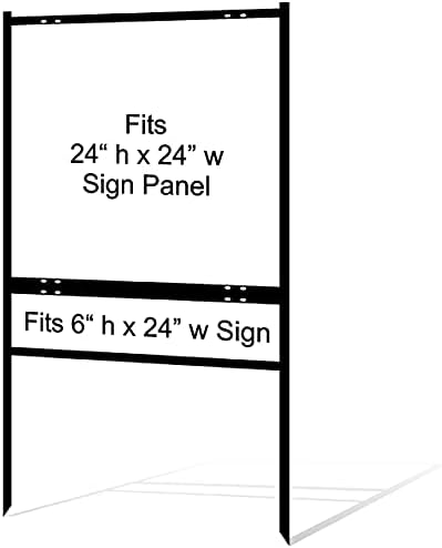 Signo H -quadro do Jarra de Metal de Metal do JustSignFrames com Rider - Easy slide -in Open House Sign para Real Estate - Salto