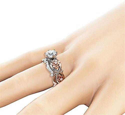 Rings elegantes e manchas de zircão simulado anel de zircão anéis de casamento de anéis de casamento acessório
