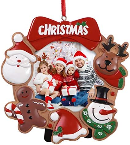 Toyvian 1pcs Christmas Photo Frame Resina Decorativa moldura Faça de Natal Decoração para Memória de Natal Memória