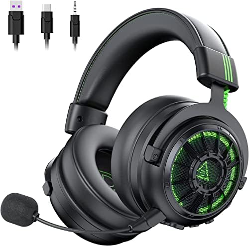 EKSA StarEngine Pro PC fone de jogo, som surround 7.1 para o comutador PS4 PS5, microfone cancelamento de ruído destacável, driver