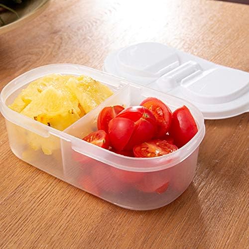 Caixa de comida transparente Yehapp com grade dupla e caixa de comida de cozinha de cozinha