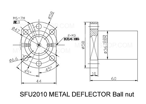 FBT DIA.20mm 2010 Kits de peças CNC CNC 2010 - SFU2010 - L850 mm + Defletor de metal porca de bola + fk15 ff15 nd suporte
