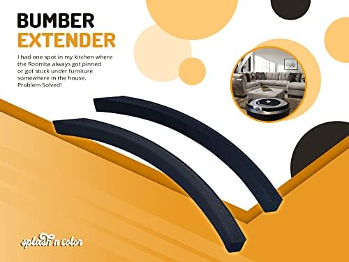 Extender do pára -choques Splashncolor | Ajustador de altura para aspirador de aspirador de Roomba EUFY | 2 PCs feitos com material