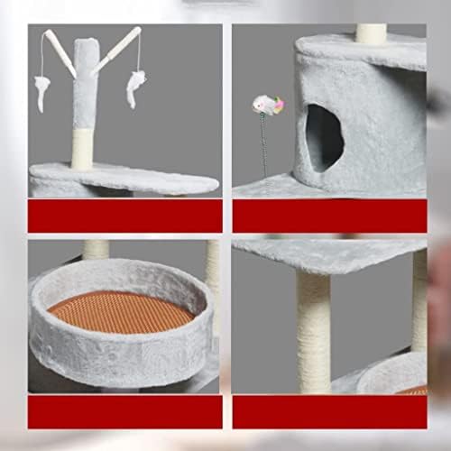 Quadro de gato de gato Cat Tower Tower Tower Wood Móveis de gato interno gato arranhando pós -gato Activity Stand com