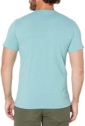 O North Face masculina a manga curta de Half Dome Tri-Blend Tee, Reef Waters Heather, grande