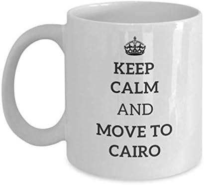 Mantenha a calma e vá para o Cairo Cupleler de chá do Cairo Viajante Amigo Presente Egito Viagem Mug Present