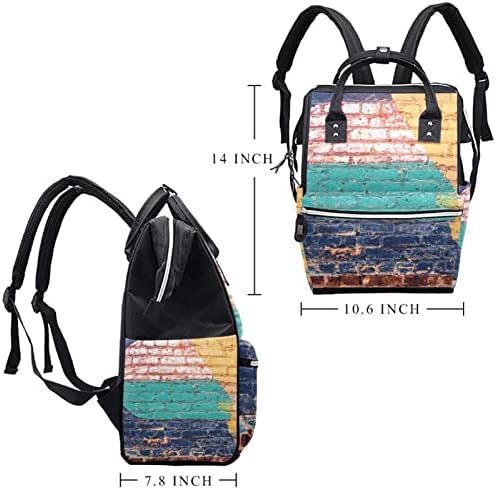 Mochila VBFOFBV Backpack de Bolsa, Bolsas de Nappha Multifuncional Viagem Back, Unissex e elegante parede de tijolos de cor velha