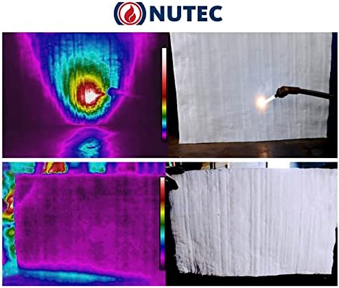 Nutec Maxwool Cerâmico Cerdote isolante, 1/2 x 8 x 10 , alta temperatura 2400f, durável, leve, densidade de 8