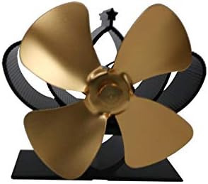 Lynlyn Mini Stove Fan 4 Blade Firplace Fan Fan alimentado a madeira amigável queimador tranquilo eficiente Fan Home Home Tool de distribuição de calor Liyannan