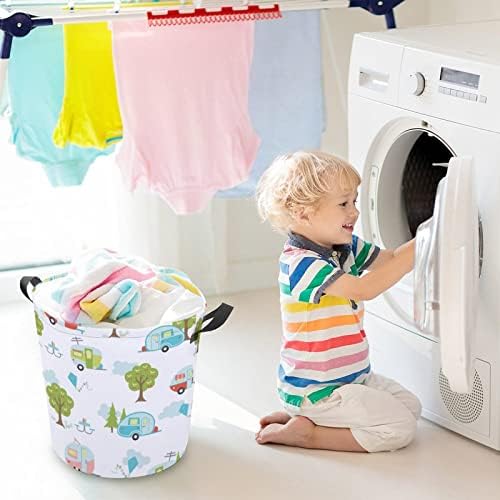 LAPUNDERY BASHING Glamperlicious Glamper Main White Laundry Tester com Handles Turquial cesto Saco de armazenamento de roupas sujas