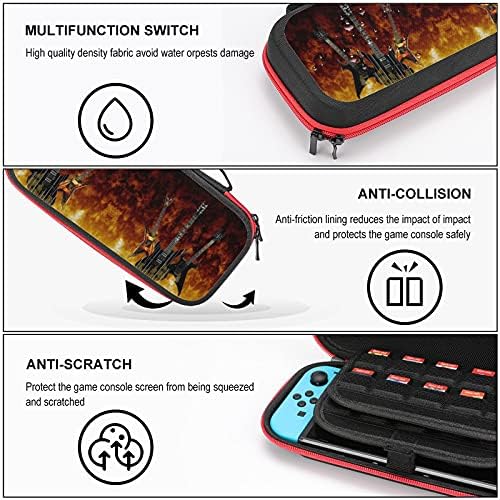 Funnystar Guitar On Fire Protective Case Case With Storage Compatible With Lite Accessories Kit