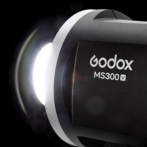 Godox MS300V Studio Strobe, 300Ws 5600k Daylight Bowens Mount Monolight, sistema sem fio Godox 2.4g embutido, 0,1-1.3s