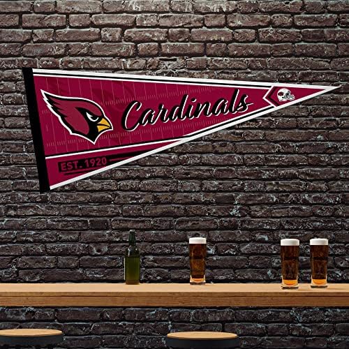 Rico Industries NFL Arizona Cardinals Classic 12 x 30 Pennant de feltro macio - ez para pendurar - decoração em casa