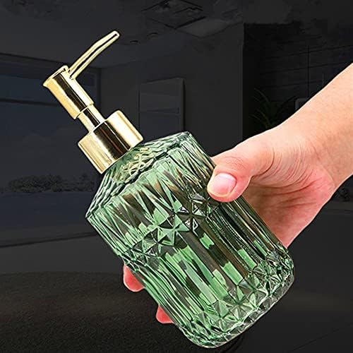 Distribuidor de sabão de vidro com abds Material Bomba Partop Loção Hand Sabão Distribuidor de sabão para o banheiro, garrafa de