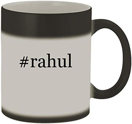 Presentes de Knick Knack #rahul - 11oz Hashtag Magic Color Mudar Caneca, Matte Black