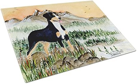 Tesouros de Caroline SS8119LCB Entlebucher Mountain Dog Glass Rutting Board Grande e Decorativo Corte e Serviço Placa