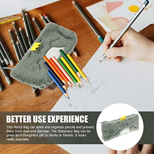 Lápis de cor de cor de cor de luxo de lápis de luxo de desenho animado animal fofo de lápis bolsa de papelaria estudante para