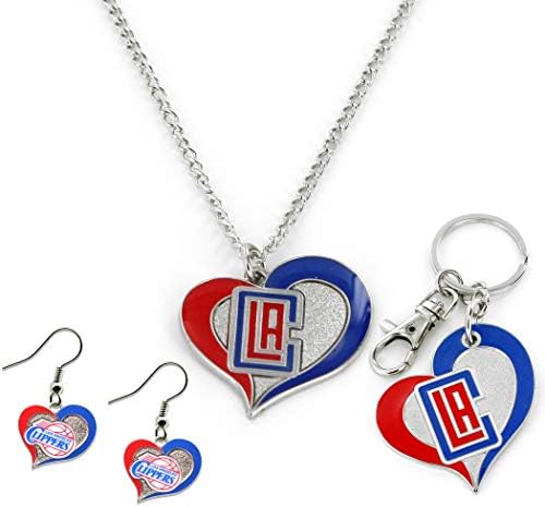 NBA Los Angeles Clippers Swirl Heart Collection
