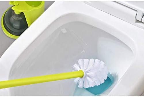 Escova de vaso sanitário de plástico compacta e kit de combinação de êmbolo de vaso sanitário com suporte para limpeza de banheiro e dragagem do banheiro