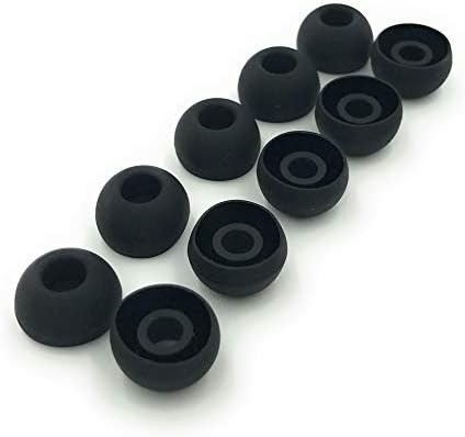 10 pares grandes tampas de pontas de orelha de substituição de silicone preto