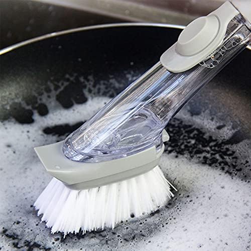 Escova de esponja de limpeza de cozinha genérica, escova de limpeza de lavagem multifuncional de longa mão, limpeza profunda, durável e resistente ao odor