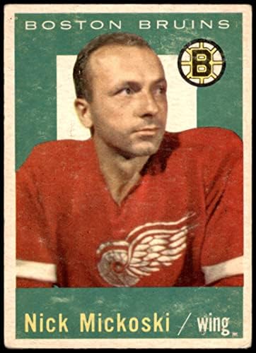 1959 Topps # 37 Nick Mickoski Boston Bruins Fair Bruins