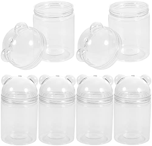 Theaque 6pcs Transparent Candy Garrafs Betrom Shape Holiday Party Candy Storage Jar