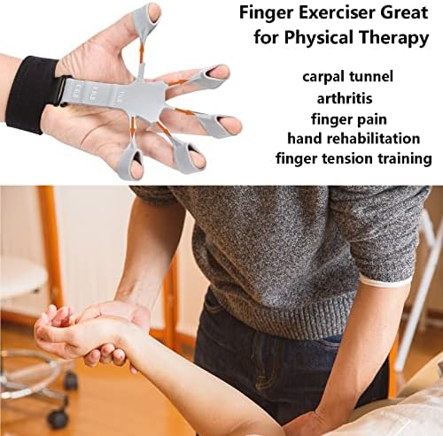YBARE 2PCS Grip Strength Trainer Finger Exercício Dinisteiro Manter FORRIGORADOR HANTA EXECISHERS MANAGEM 6 Nível Treinador