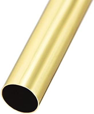 Tubo redondo de latão, 300 mm de comprimento 7 mm od 0,2 mm de espessura da parede, tubulação de tubo reta e reta de 3 pcs, ouro