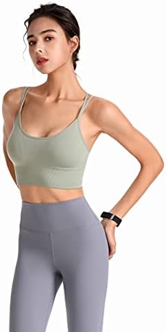 Bras esportivos para o treino feminino Cross Back Sports Bra com almofadas removíveis com sutiã de ioga