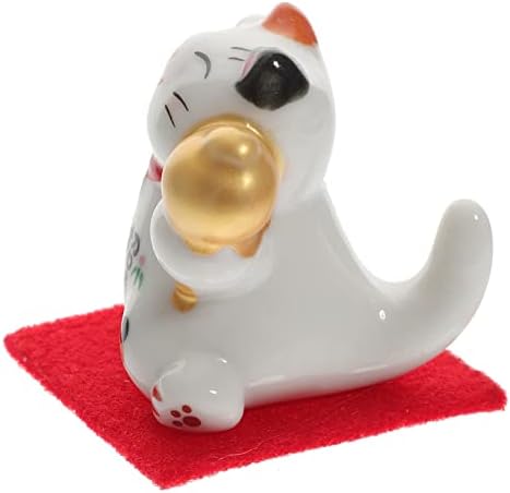 Tendycoco 5pcs Lucky Cat Ornament no estilo japonês Ornamentos de sorte pano de gato