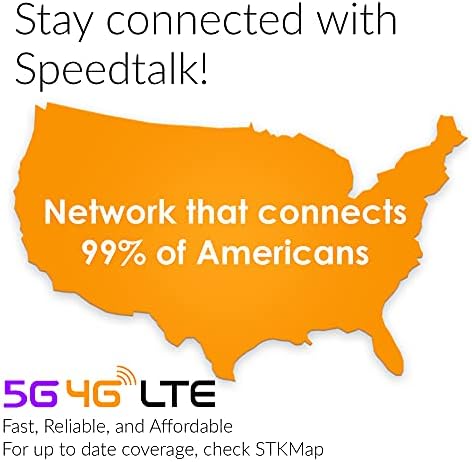 SpeedTalk Mobile $ 5 Plano de pagamento sem fio pré -pago para smartphones e celulares | 5G 4G LTE | 100 conversas, 100 textos,