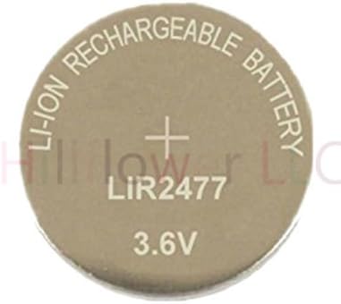 Hillflower 50 peças Lir2477 2477 CR2477 LM2477 BR2477 MULHO RECULHADA Recarregável 3,6V Bateria Prime Lithium Prime