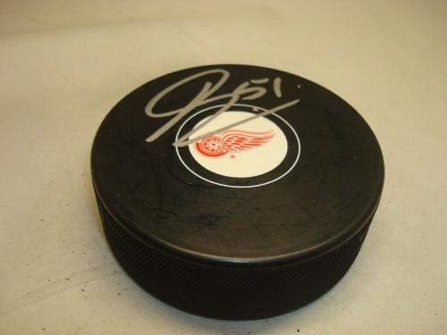 Frans Nielsen assinou o Detroit Red Wings Hockey Puck autografado 1b - Pucks autografados da NHL